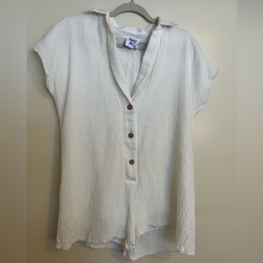 Princess Polly Salt Lake Romper White 🤍